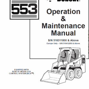 Bobcat 553 Skid-Steer Loader Service Manual