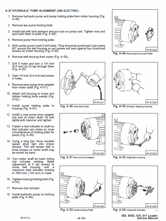 Bobcat 600, 600D, 610 and 611 Skid-Steer Loader Service Manual