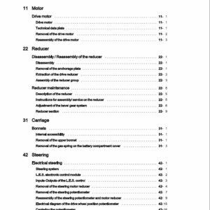 OM PIMESPO XLOGO1 and XLOGO2 Series 4539 – 4549 Order Picker Workshop Repair Manual