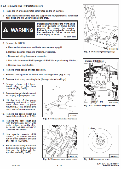 Bobcat 630, 631 and 632 Skid-Steer Loader Service Manual