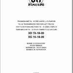 OM Pimespo XD15, XD18 and XD20 Forklift Repair Workshop Manual