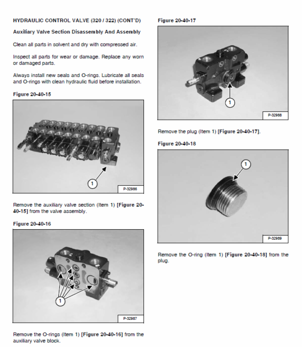 Bobcat 320, 320L and 322 Excavator Service Manual