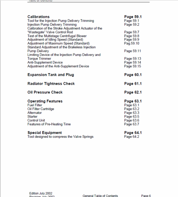 OM Pimespo LDW 2204/T CHD Engine For Forklift Trucks Shop Manual