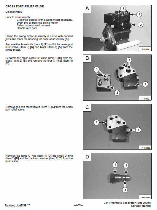 Bobcat X331, X331E and X334 Excavator Service Manual