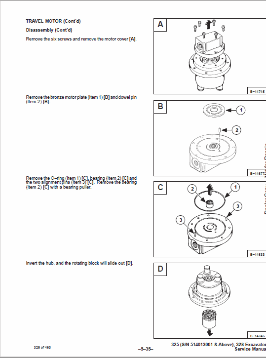 Bobcat X325 and X328 Excavator Service Manual