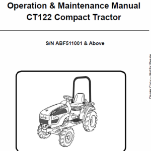 Bobcat CT122 Compact Tractor Service Manual