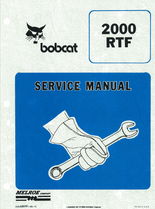 Bobcat 2000 Loader Service Manual