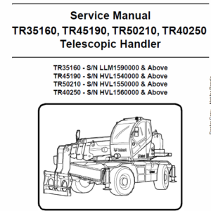 Bobcat TR35160, TR45190, TR50210, TR40250 Telescopic Service Manual