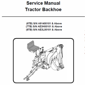 Bobcat 6TB, 7TB, 8TB Backhoe Tractor Service Manual