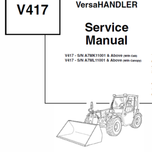 Bobcat V417 VersaHANDLER Telescopic Service Manual