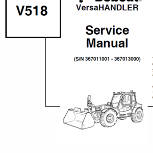 Bobcat V518 VersaHANDLER Telescopic Service Manual