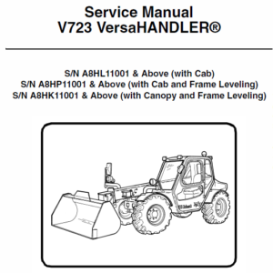 Bobcat V723 VersaHANDLER Telescopic Service Manual