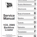 JCB 1CX, 208S Backhoe Loader Service Manual
