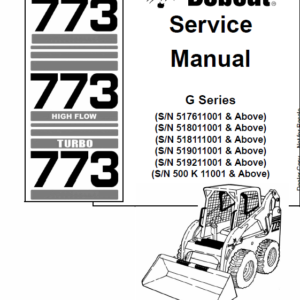 Bobcat 773 G-series Skid-Steer Loader Service Manual