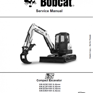 Bobcat E35 Compact Excavator Service Manual