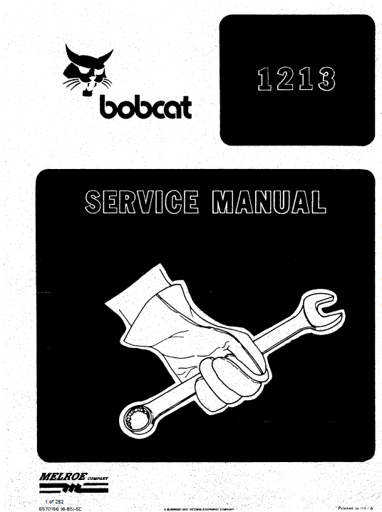 Bobcat 1213 Skid-Steer Loader Service Manual