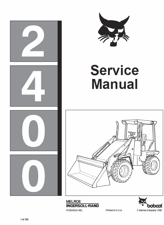 Bobcat 2400 Loader Service Manual