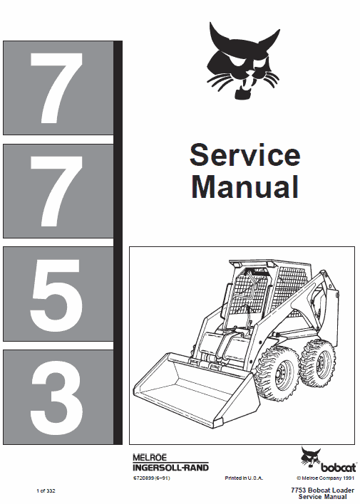 Bobcat 7753 Skid-Steer Loader Service Manual