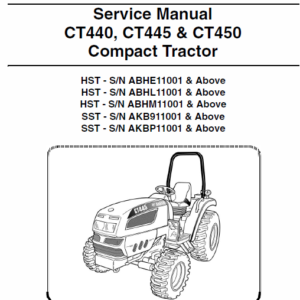 Bobcat CT440, CT445 and CT450 Compact Tractor Service Manual