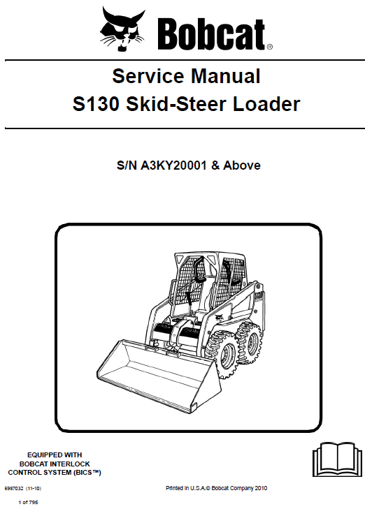 Bobcat S130 Skid-Steer Loader Service Manual