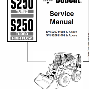 Bobcat S250 and S300 Turbo Skid-Steer Loader Service Manual