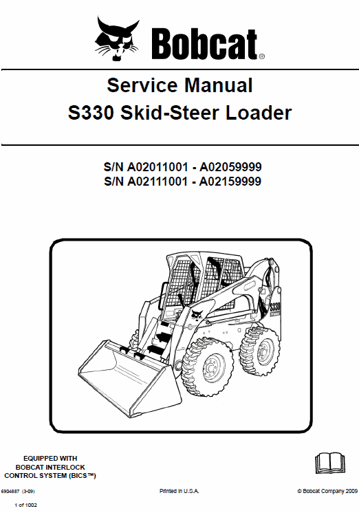 Bobcat S330 Skid-Steer Loader Service Manual