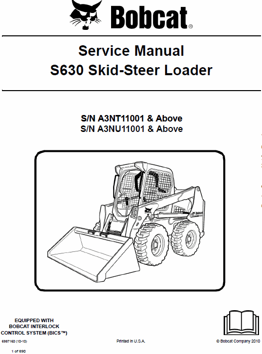 Bobcat S630 Skid-Steer Loader Service Manual