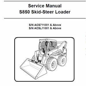 Bobcat S850 Skid-Steer Loader Service Manual