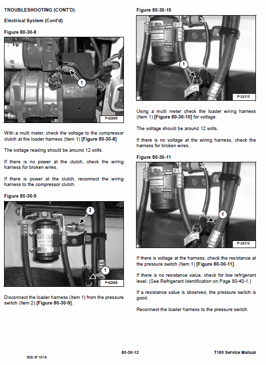 Bobcat T180 Compact Loader Service Manual