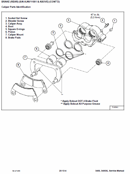 Bobcat 3400, 3400XL Utility Vehicle Service Manual