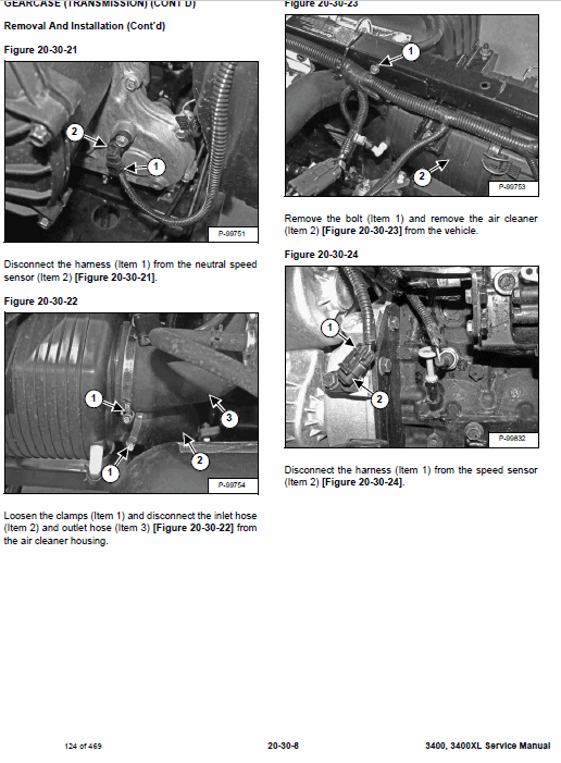 Bobcat 3400, 3400XL Utility Vehicle Service Manual