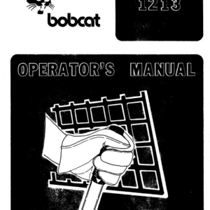 Bobcat 1213 Skid-Steer Loader Service Manual