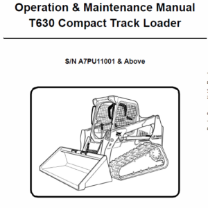 Bobcat T630 Loader Service Manual