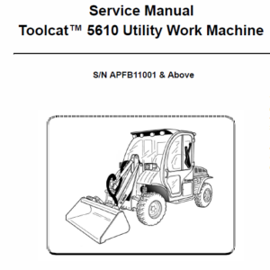 Bobcat 5610 Toolcat Utility Vehicle Service Manual