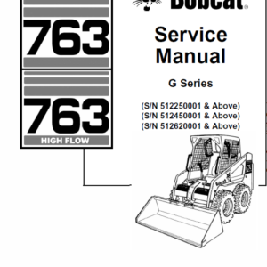 Bobcat 763 G-Series Skid-Steer Loader Service Manual