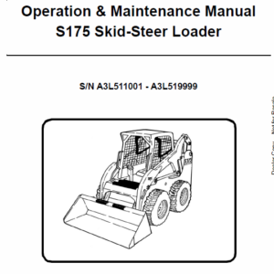 Bobcat S175 Skid-Steer Loader Service Manual