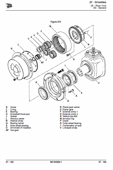 JCB 2DXL Loader Service Manual