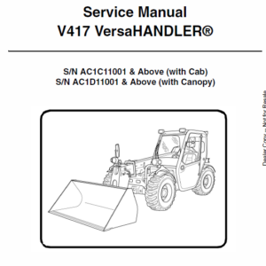 Bobcat V417 VersaHANDLER Telescopic Service Manual