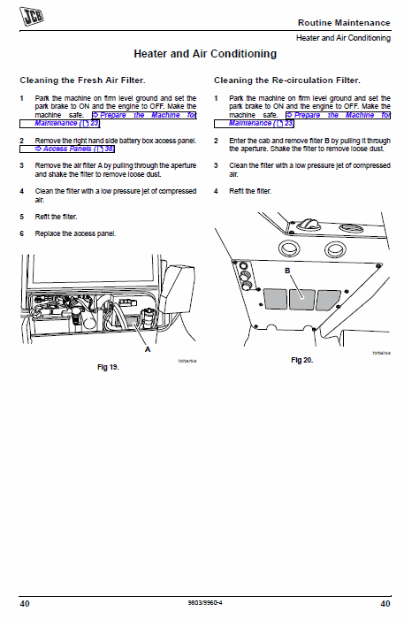 JCB 1CX Backhoe Loader Service Manual