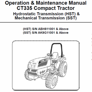 Bobcat CT335 Compact Tractor Service Manual