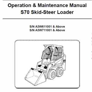 Bobcat S70 Skid-Steer Loader Service Manual