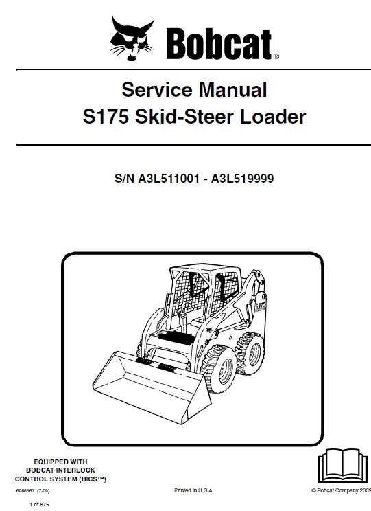 Bobcat S175 Skid-Steer Loader Service Manual