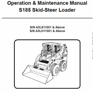 Bobcat S185 Skid-Steer Loader Service Manual