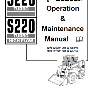 Bobcat S220 Turbo Skid-Steer Loader Service Manual