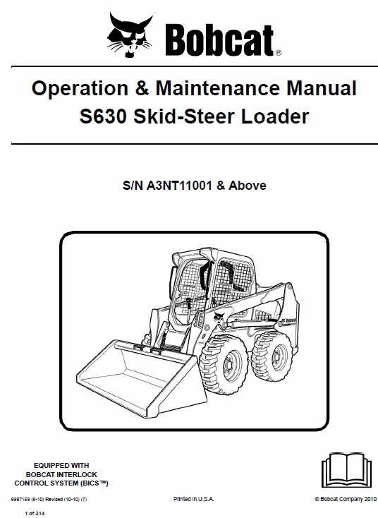 Bobcat S630 Skid-Steer Loader Service Manual