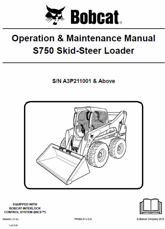 Bobcat S750 Skid-Steer Loader Service Manual