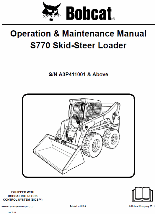 Bobcat S770 Skid-Steer Loader Service Manual