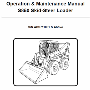 Bobcat S850 Skid-Steer Loader Service Manual