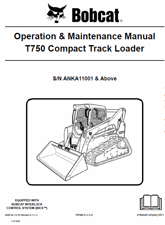 Bobcat T750 Loader Service Manual