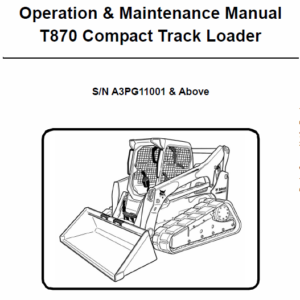 Bobcat T870 Loader Service Manual